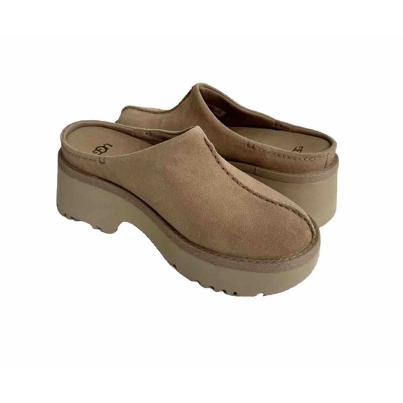 UGG NEW HEIGHTS CLOG SAND SLIP ON PLATFORM SANDALS - Picture 2 of 5